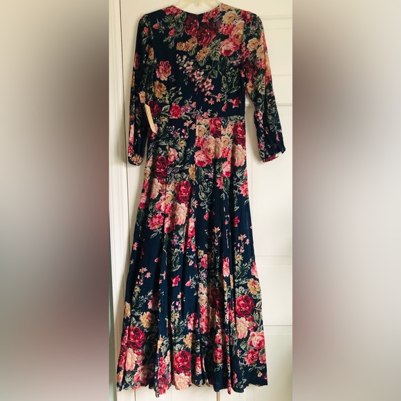 Denim & Supply Ralph Lauren, Navy/Red+ Floral Dress-Maxi. NEW with tags. Medium. - Picture 2 of 8
